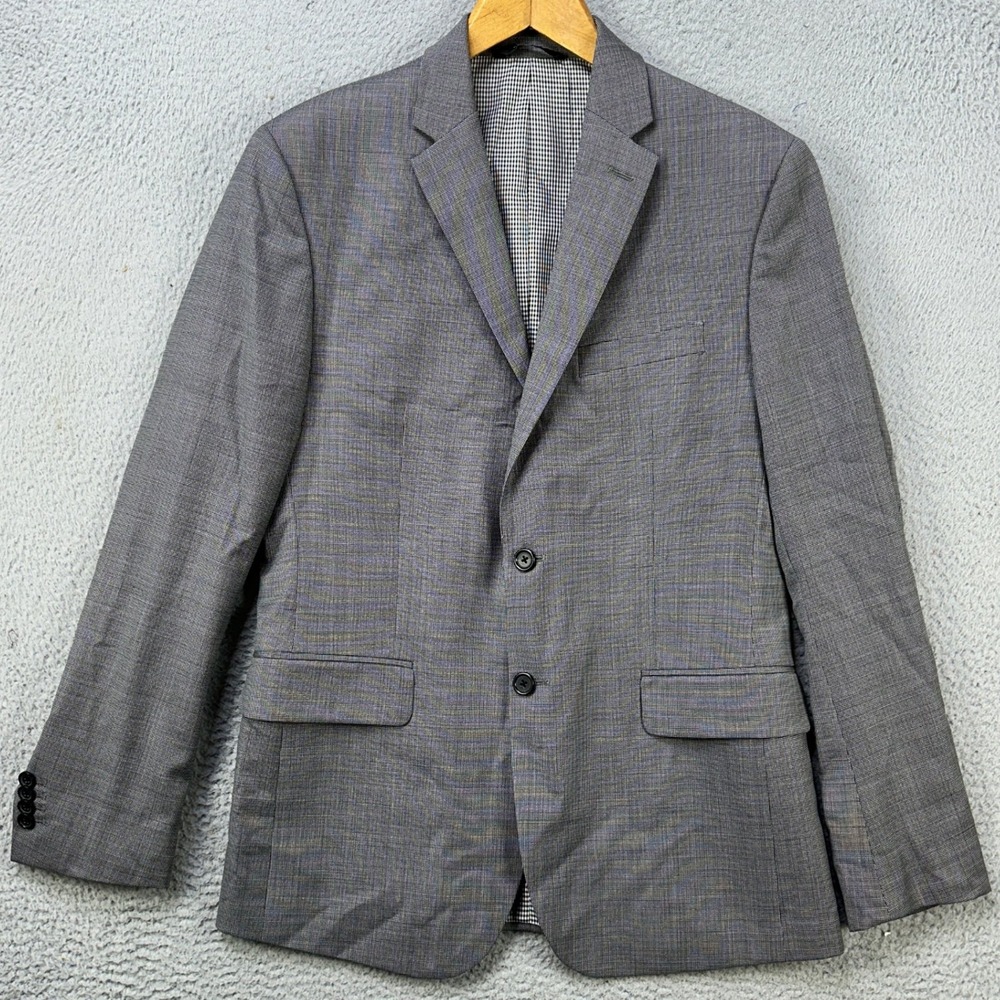 Banana Republic Wool Blend Blazer Sport Coat Mens 40R Light Gray Tailored Fit‎